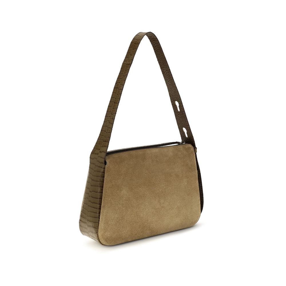 Tory Burch Romy Khaki Shoulder Bag