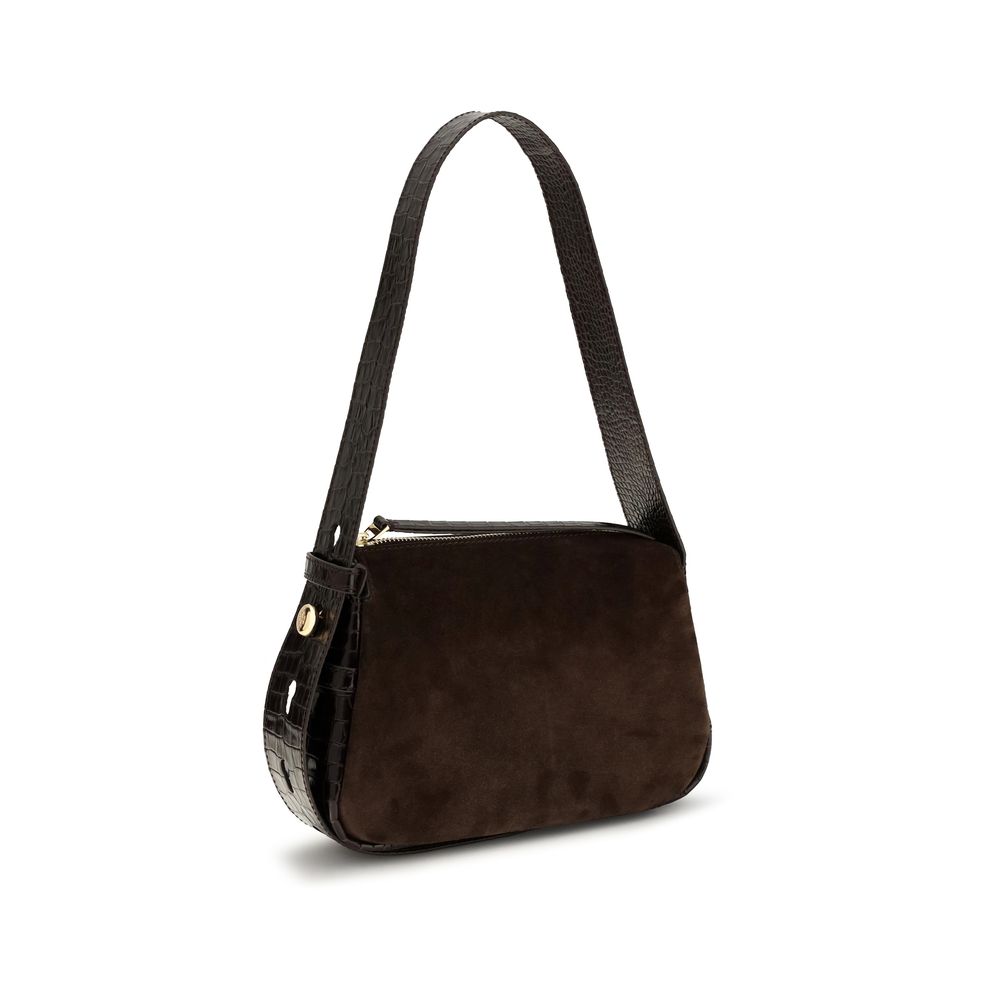 Tory Burch Romy Brown Small Shoulder Bag