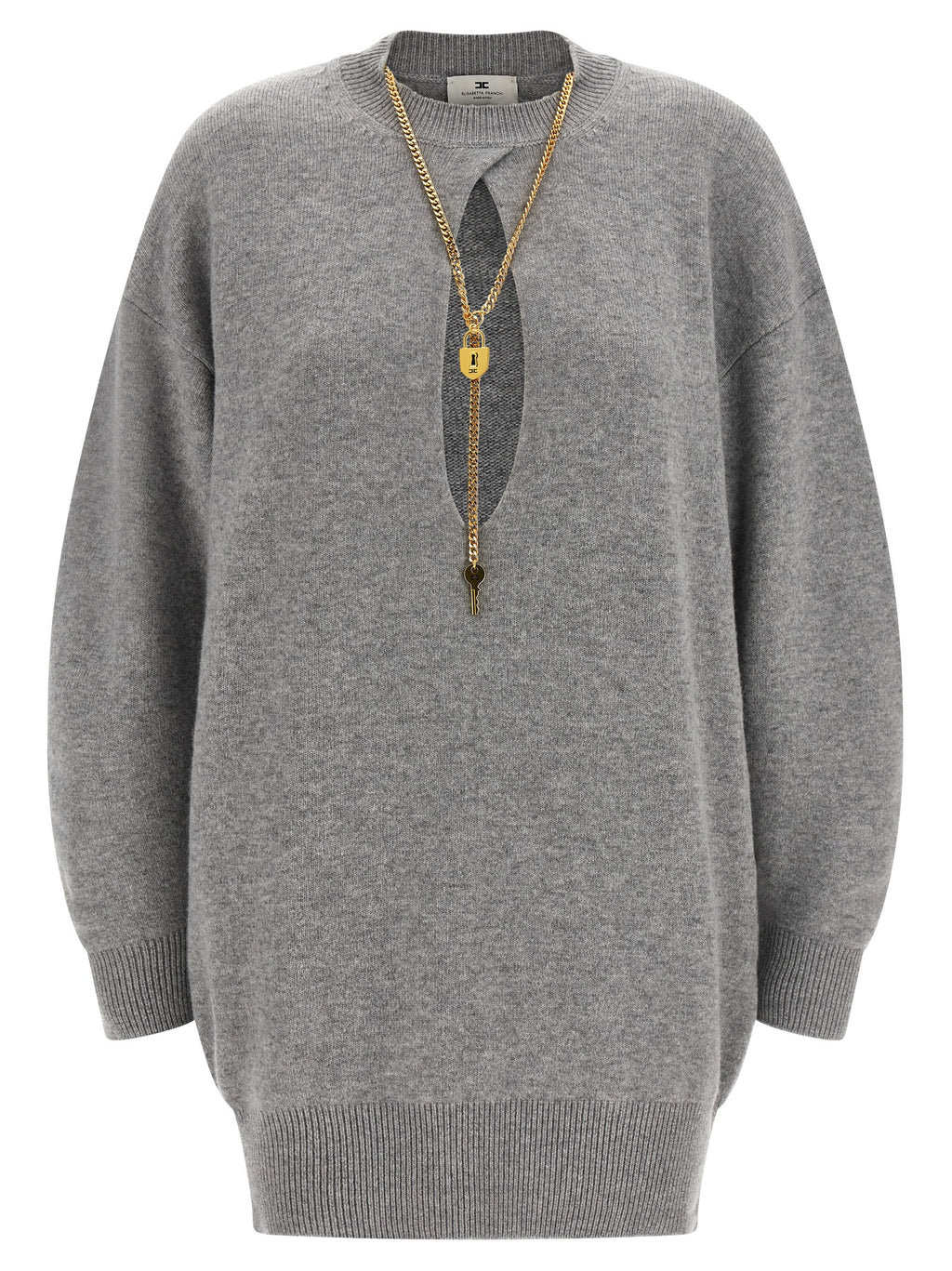 Elisabetta Franchi Chain Pendant Knit Dress