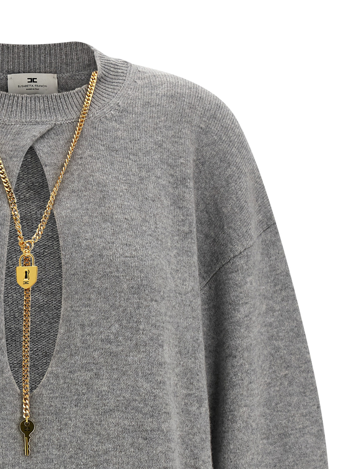 Elisabetta Franchi Chain Pendant Knit Dress