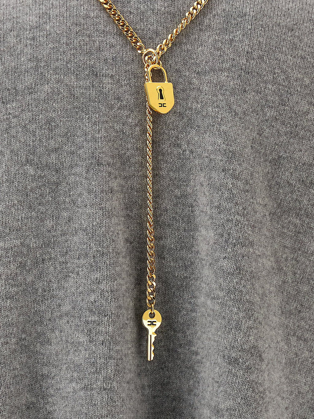 Elisabetta Franchi Chain Pendant Knit Dress