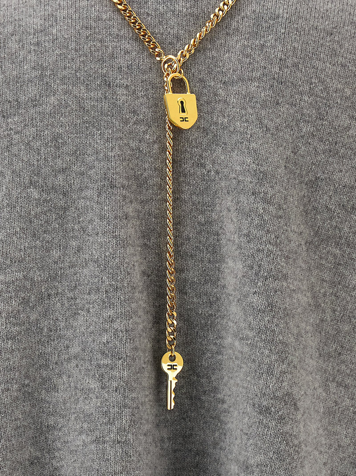 Elisabetta Franchi Chain Pendant Knit Dress