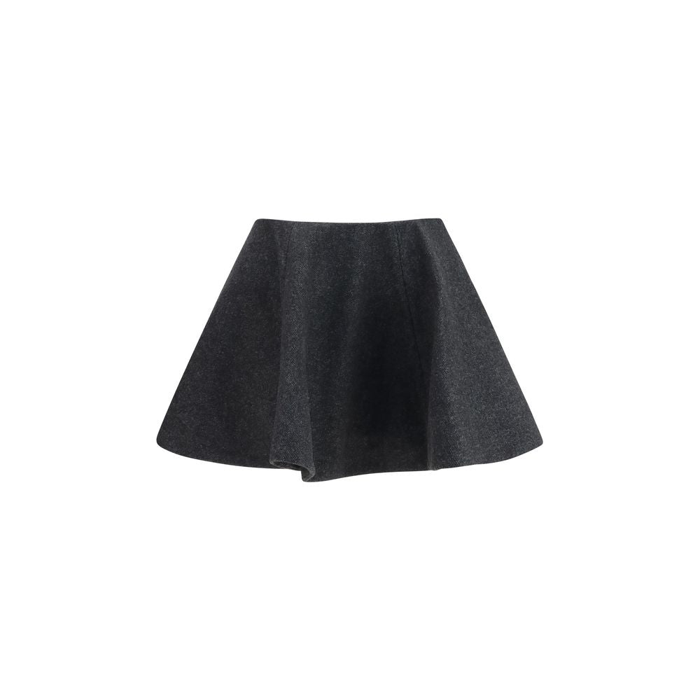 Ganni Peacoat Gray Mini Skirt