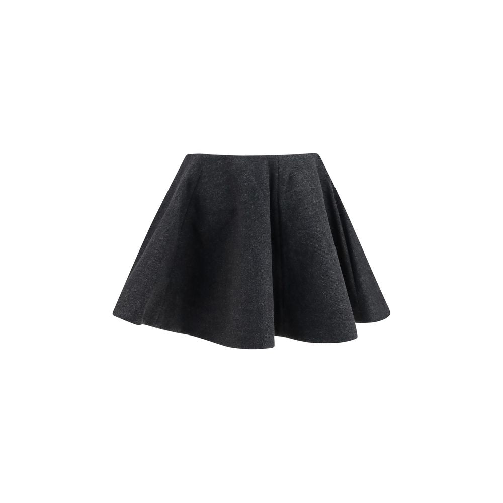 Ganni Peacoat Gray Mini Skirt