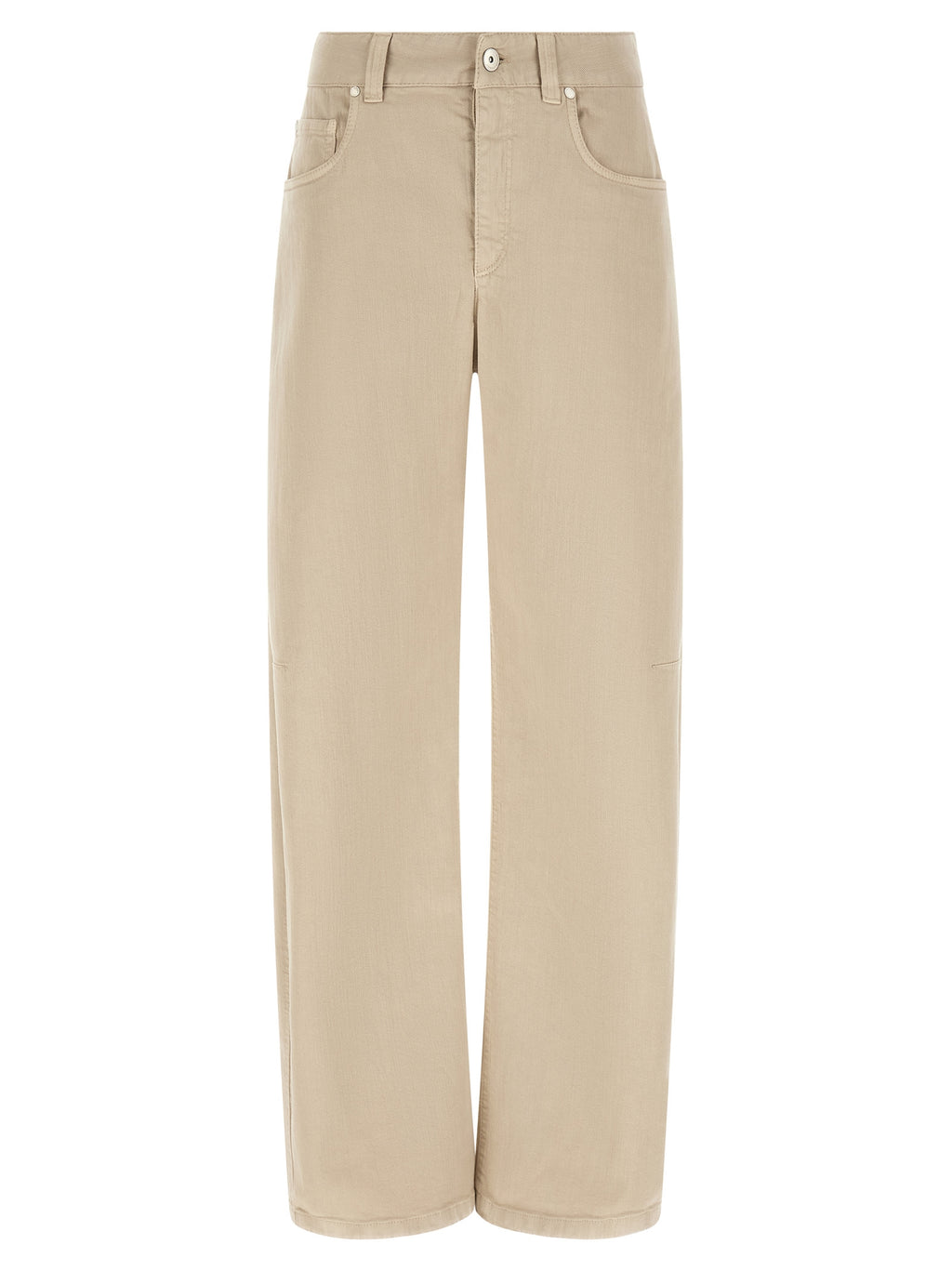 Brunello Cucinelli Beige Cotton Casual Pants