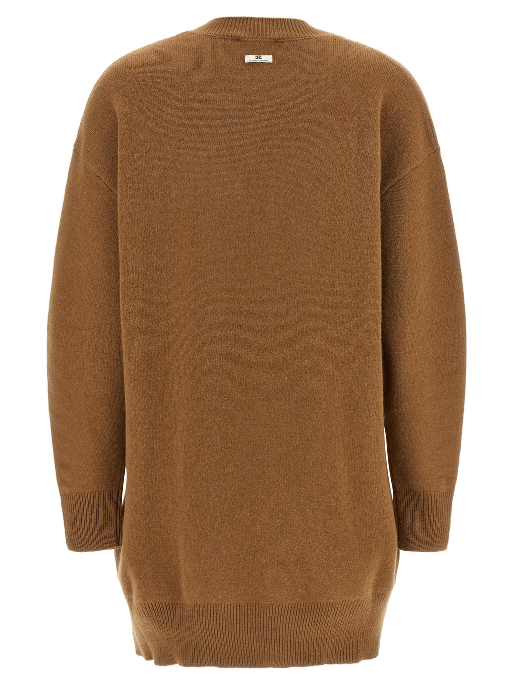 Elisabetta Franchi Brown Wool Mini Dress