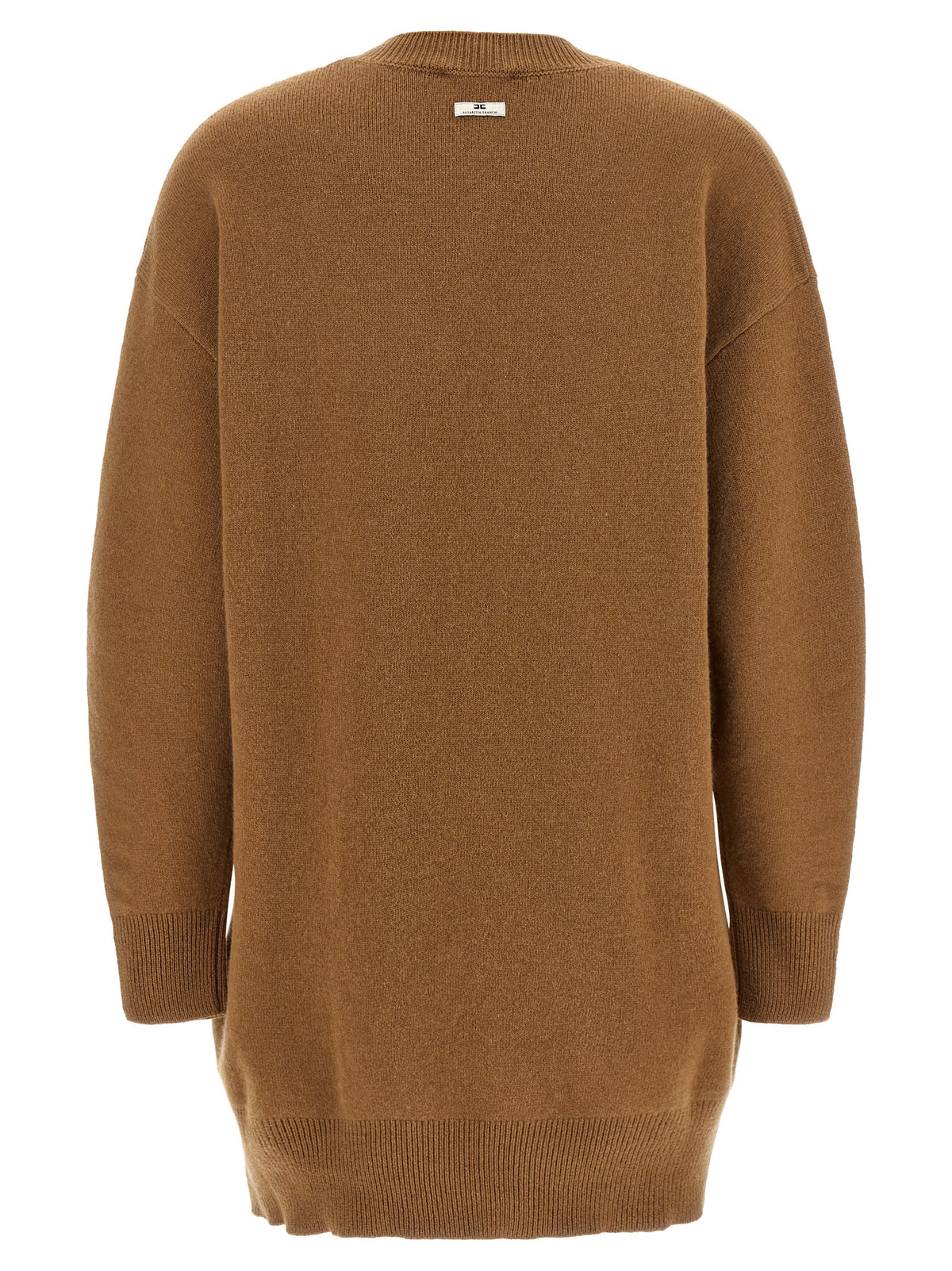 Elisabetta Franchi Brown Wool Mini Dress
