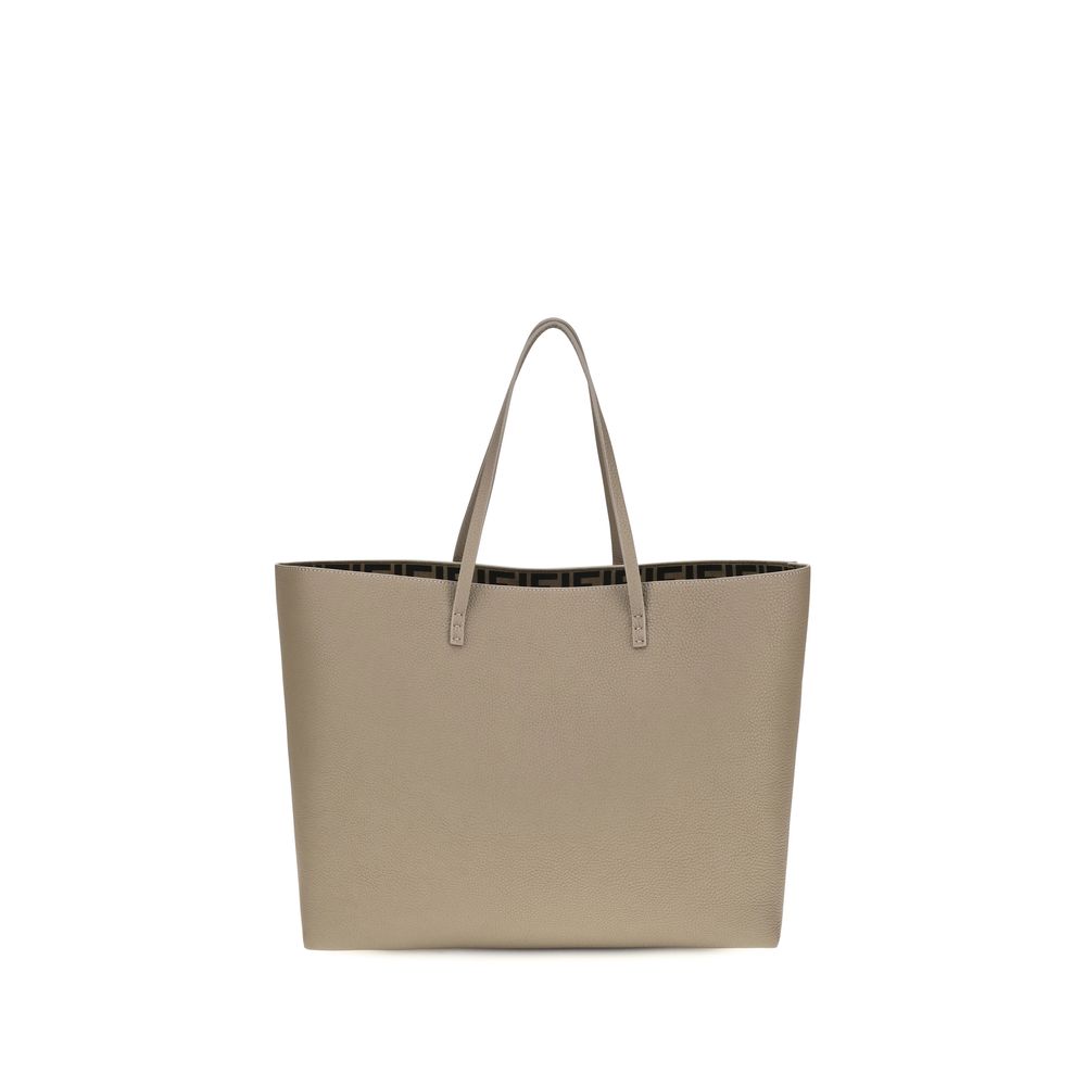 Fendi Roll Roman Beige Medium Shopping Bag