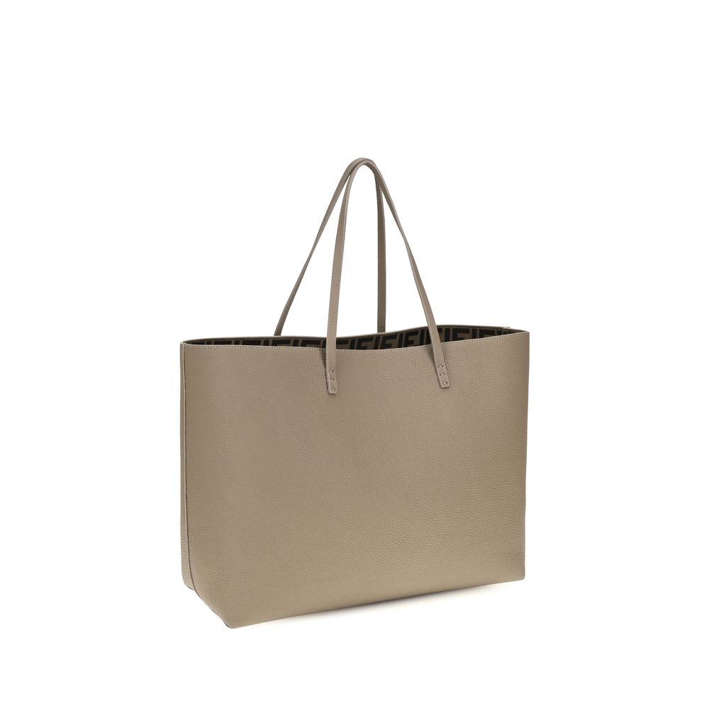 Fendi Roll Roman Beige Medium Shopping Bag