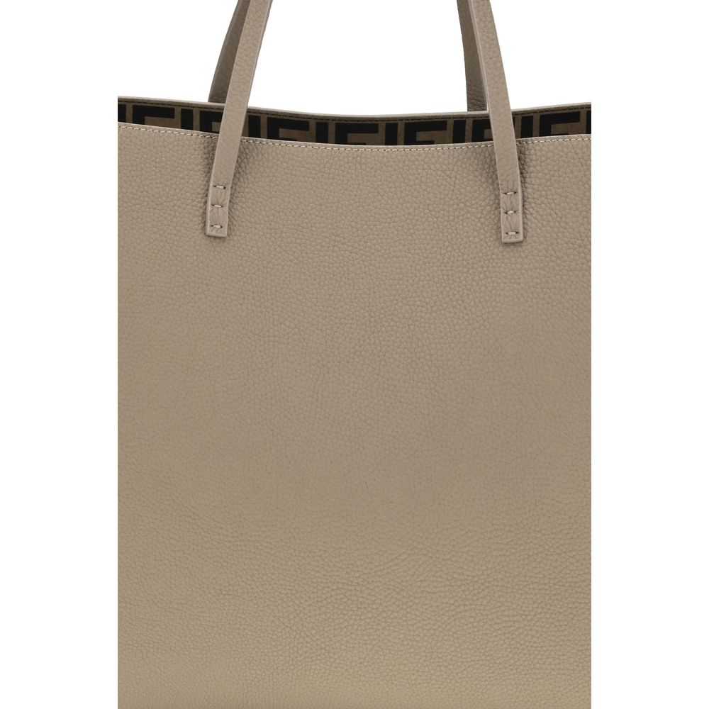 Fendi Roll Roman Beige Medium Shopping Bag