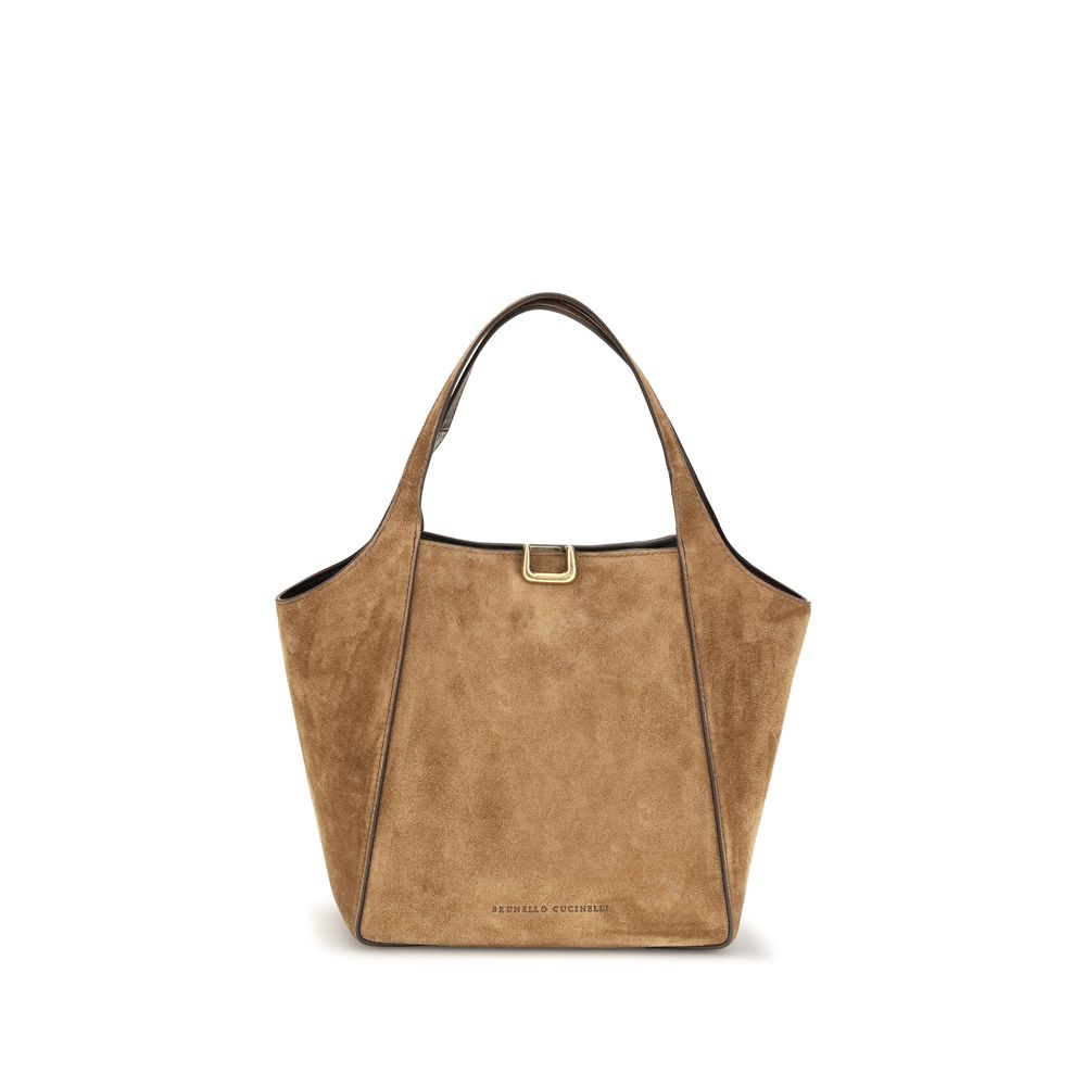 Brunello Cucinelli Sartorial Camel Small Bucket Bag