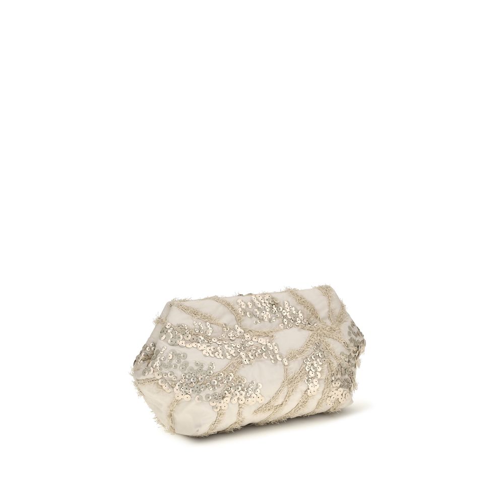 Brunello Cucinelli Ivory Clutch