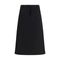 Fendi Flared Black Midi Skirt