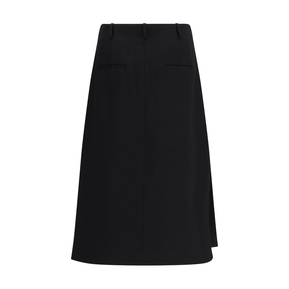 Fendi Flared Black Midi Skirt