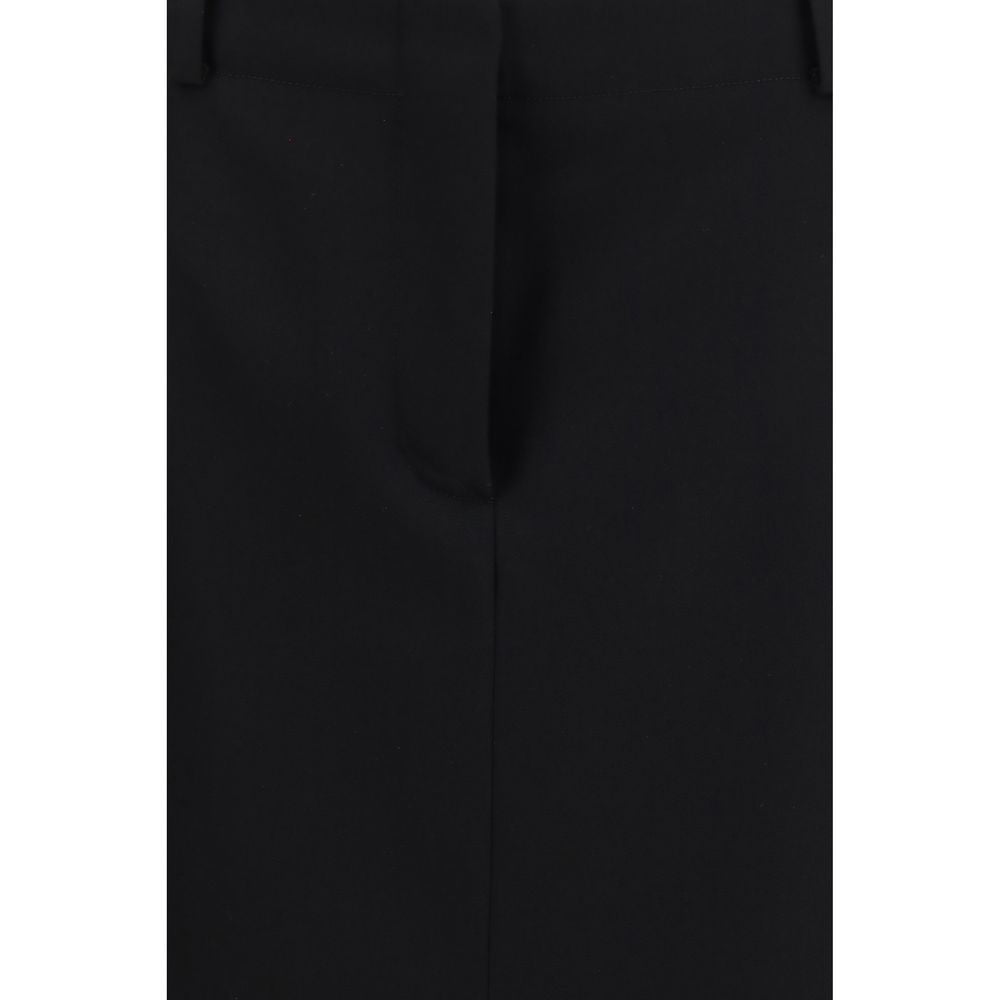 Fendi Flared Black Midi Skirt