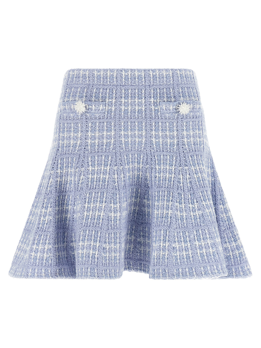 Self-Portrait High-Waisted Flared Mini Skirt