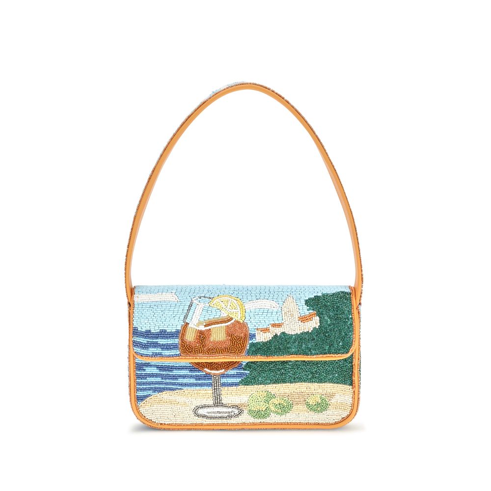 Staud Tommy Beaded Multicolor Shoulder Bag