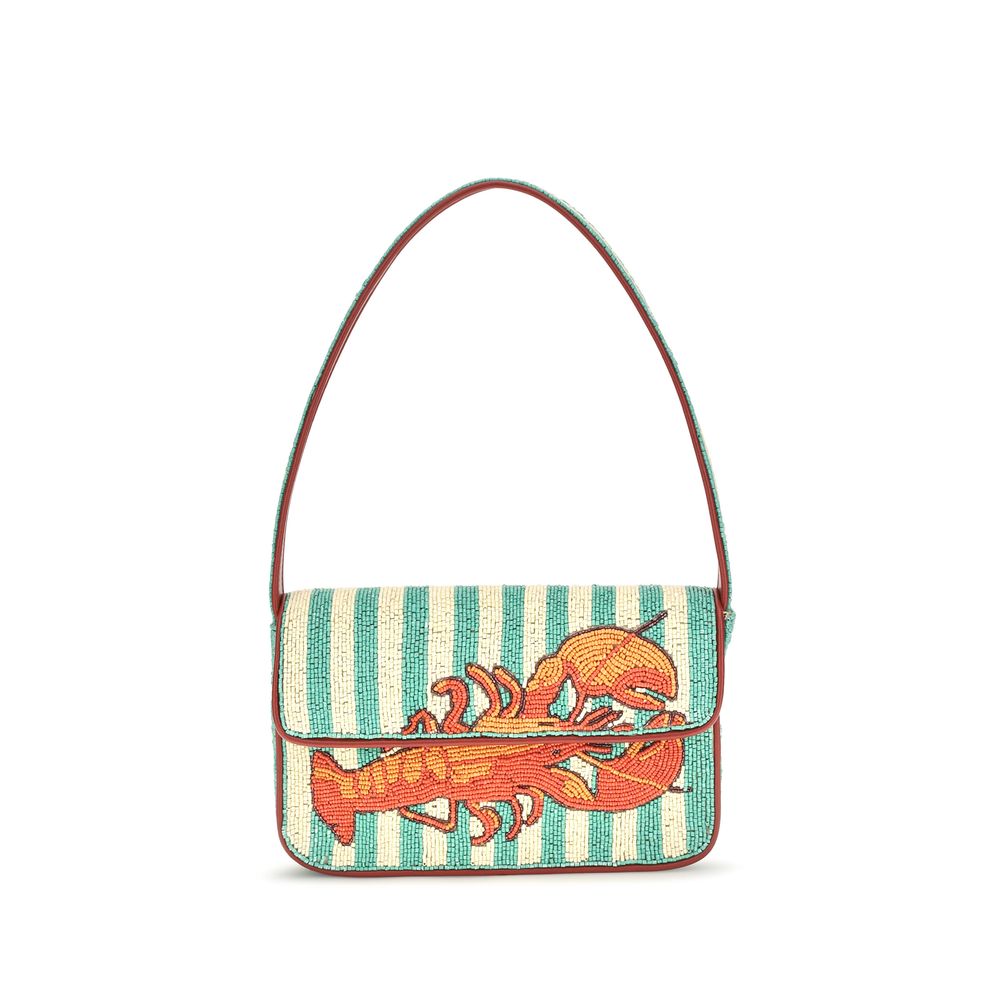 Staud Tommy Beaded Multicolor Shoulder Bag