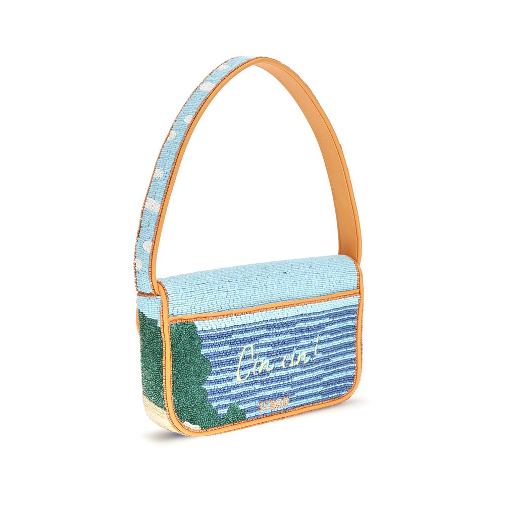Staud Tommy Beaded Multicolor Shoulder Bag