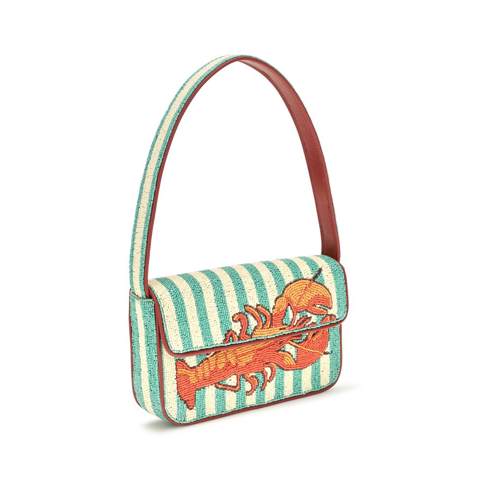 Staud Tommy Beaded Multicolor Shoulder Bag