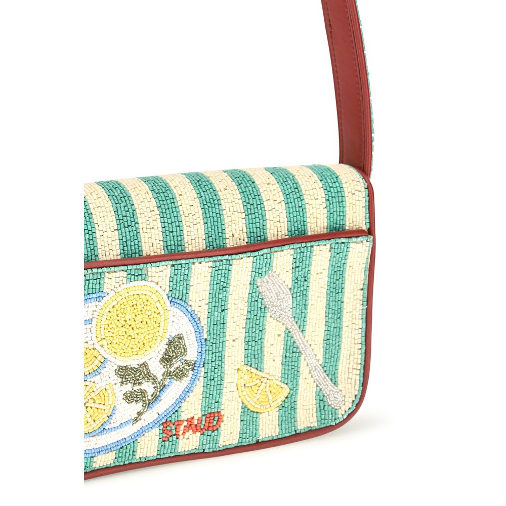 Staud Tommy Beaded Multicolor Shoulder Bag