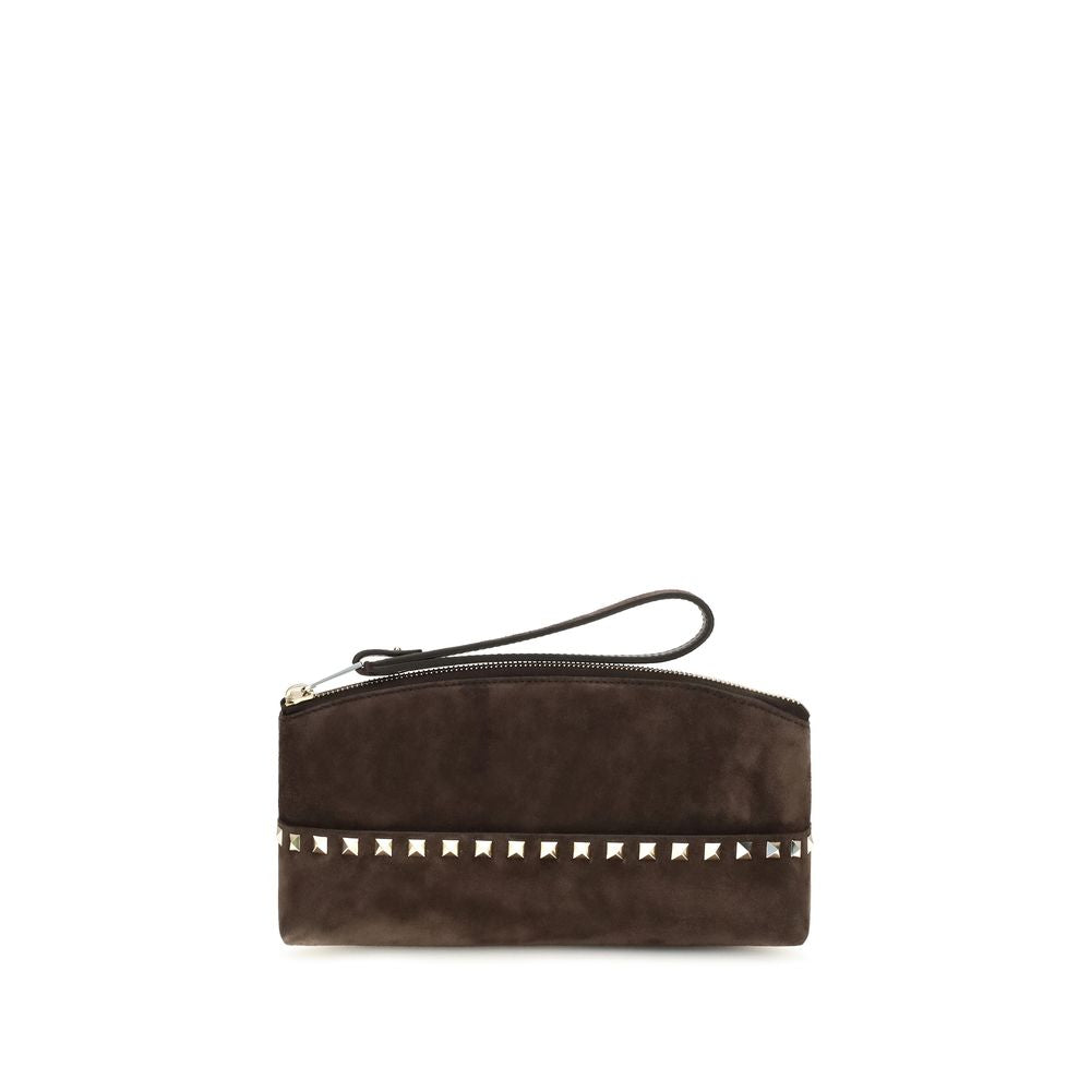 Valentino Garavani Rockstud Brown Pouch