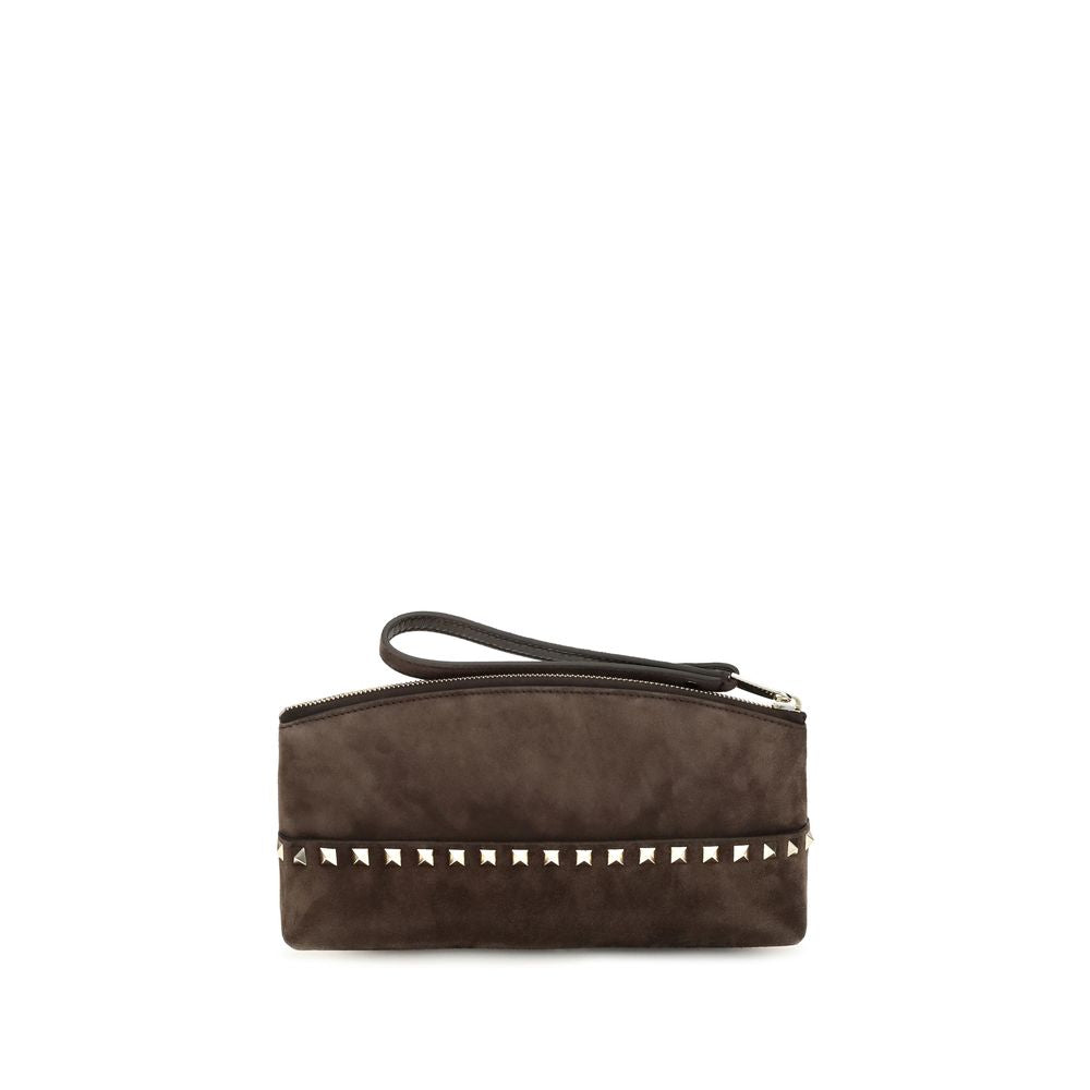 Valentino Garavani Rockstud Brown Pouch