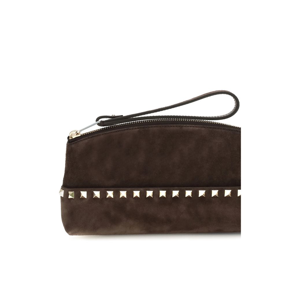 Valentino Garavani Rockstud Brown Pouch