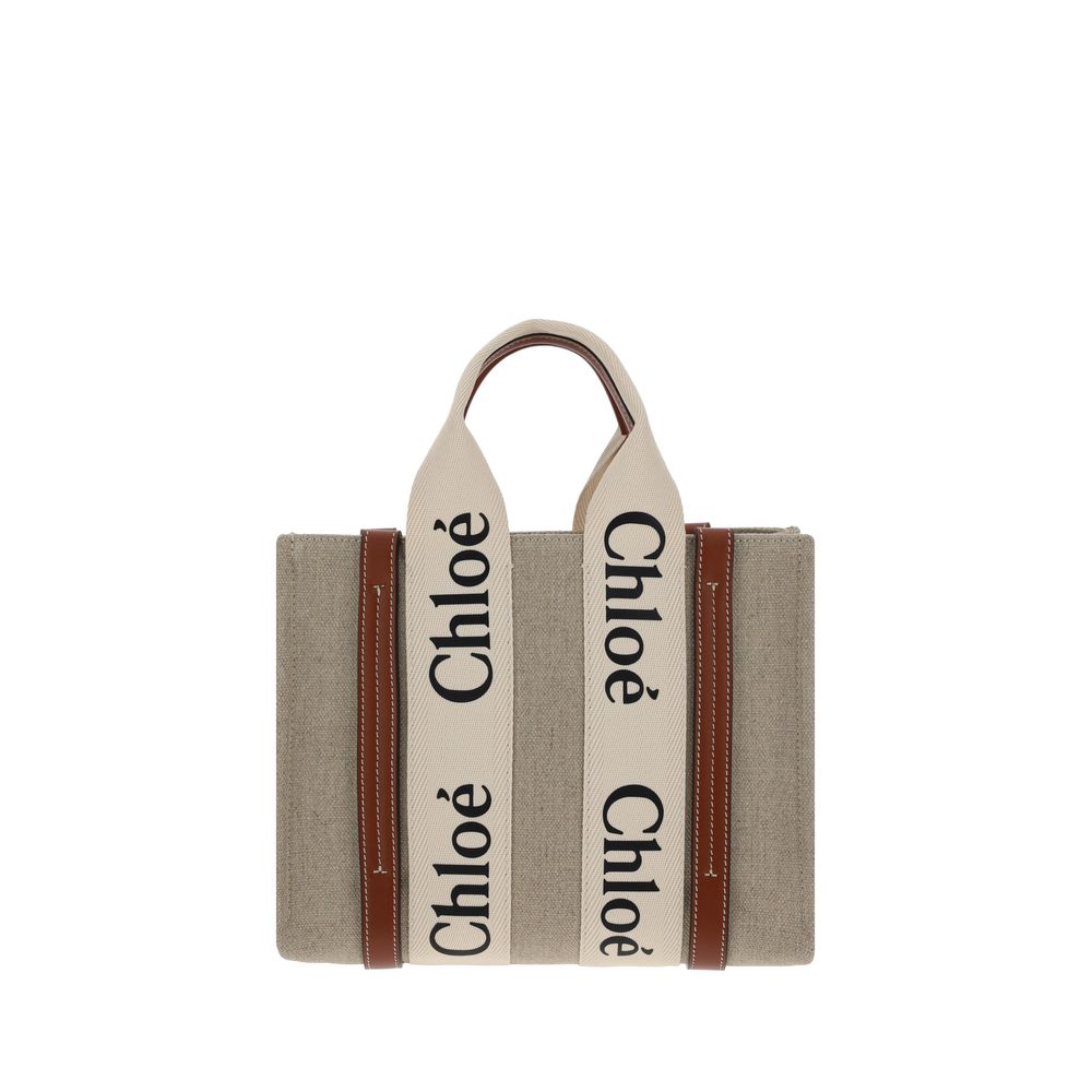 Chloé Woody Beige Tote Bag