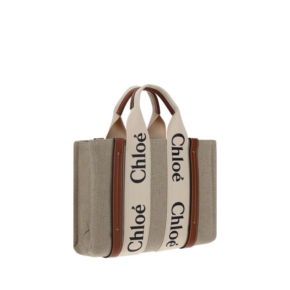 Chloé Woody Beige Tote Bag