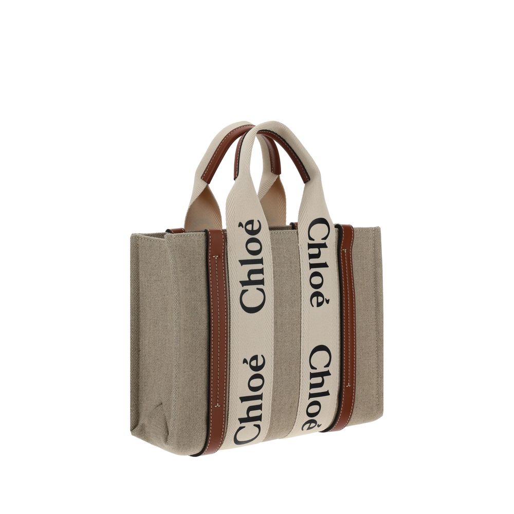 Chloé Woody Beige Tote Bag