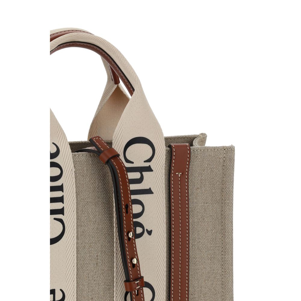 Chloé Woody Beige Tote Bag