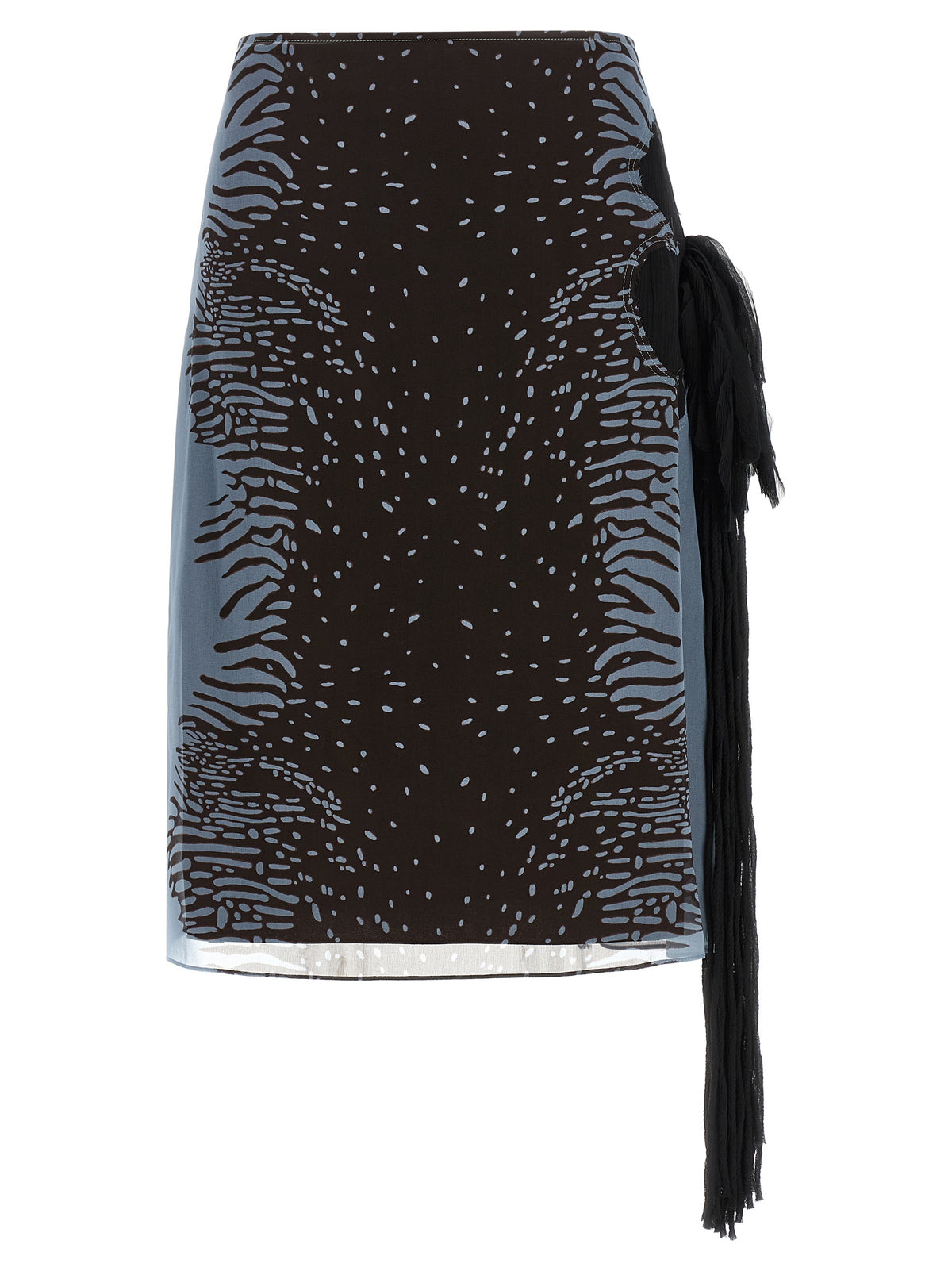 Ferragamo Animal Print Midi Skirt
