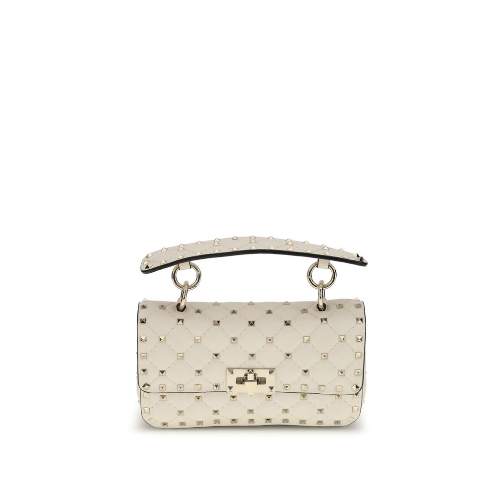 Valentino Garavani Rockstud Spike Ivory Mini Top Handle Bag