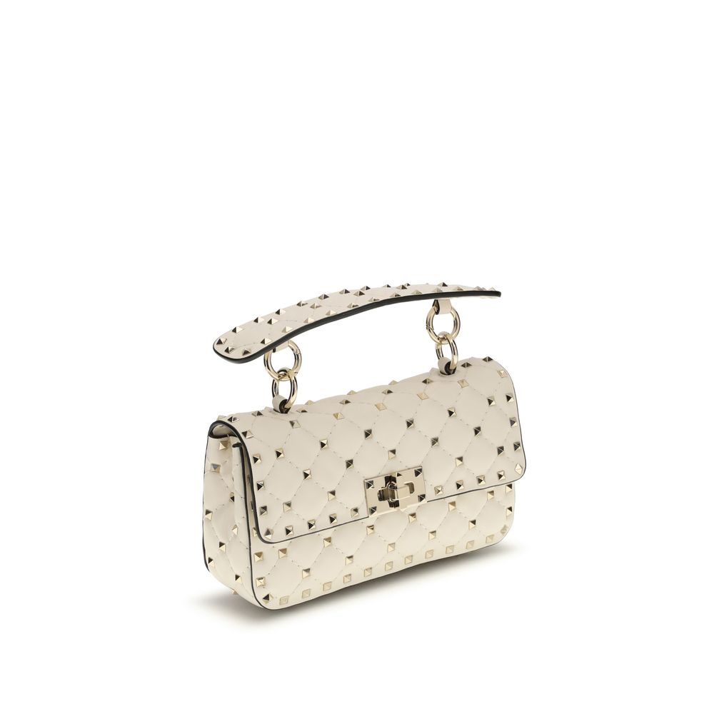 Valentino Garavani Rockstud Spike Ivory Mini Top Handle Bag
