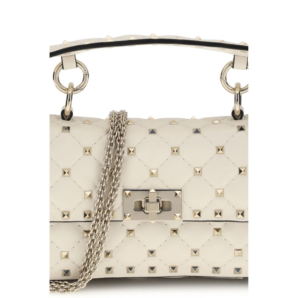 Valentino Garavani Rockstud Spike Ivory Mini Top Handle Bag