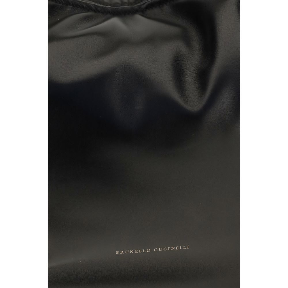 Brunello Cucinelli Boule Black Shoulder Bag