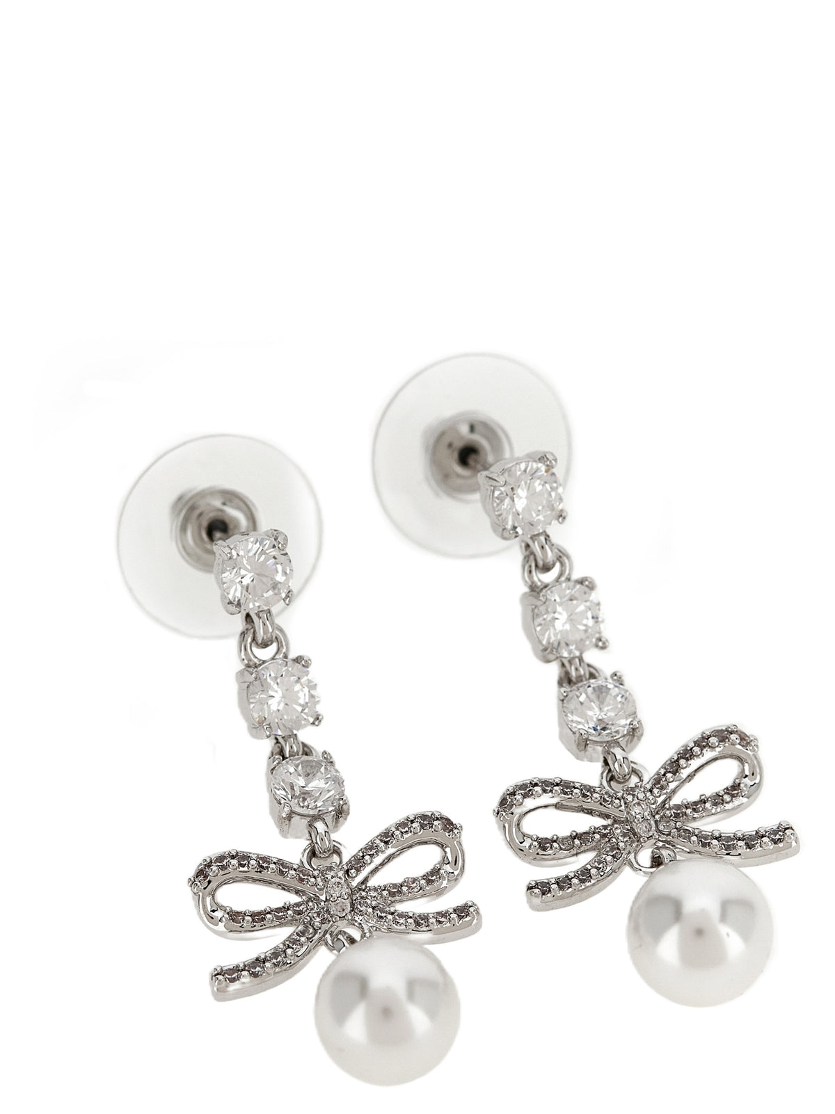 Self-Portrait Bow Crystal Charm Pendant Earrings