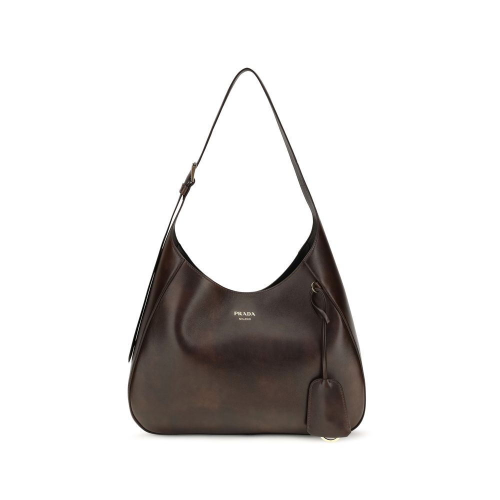 Prada Boogie Brown Medium Shoulder Bag