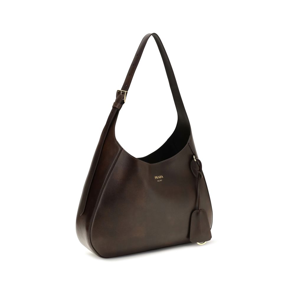 Prada Boogie Brown Medium Shoulder Bag