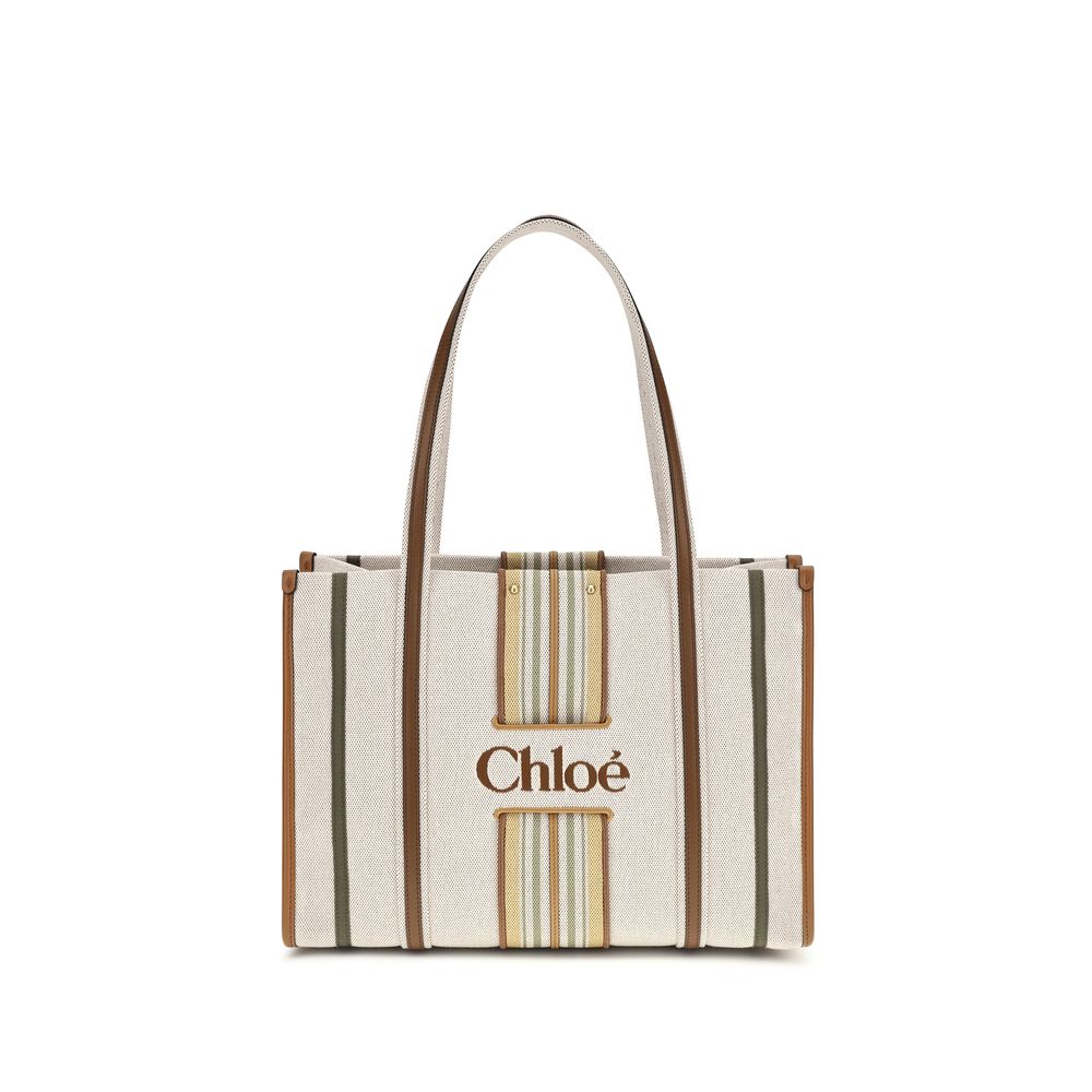 Chloé Woody Loop Beige Tote Bag