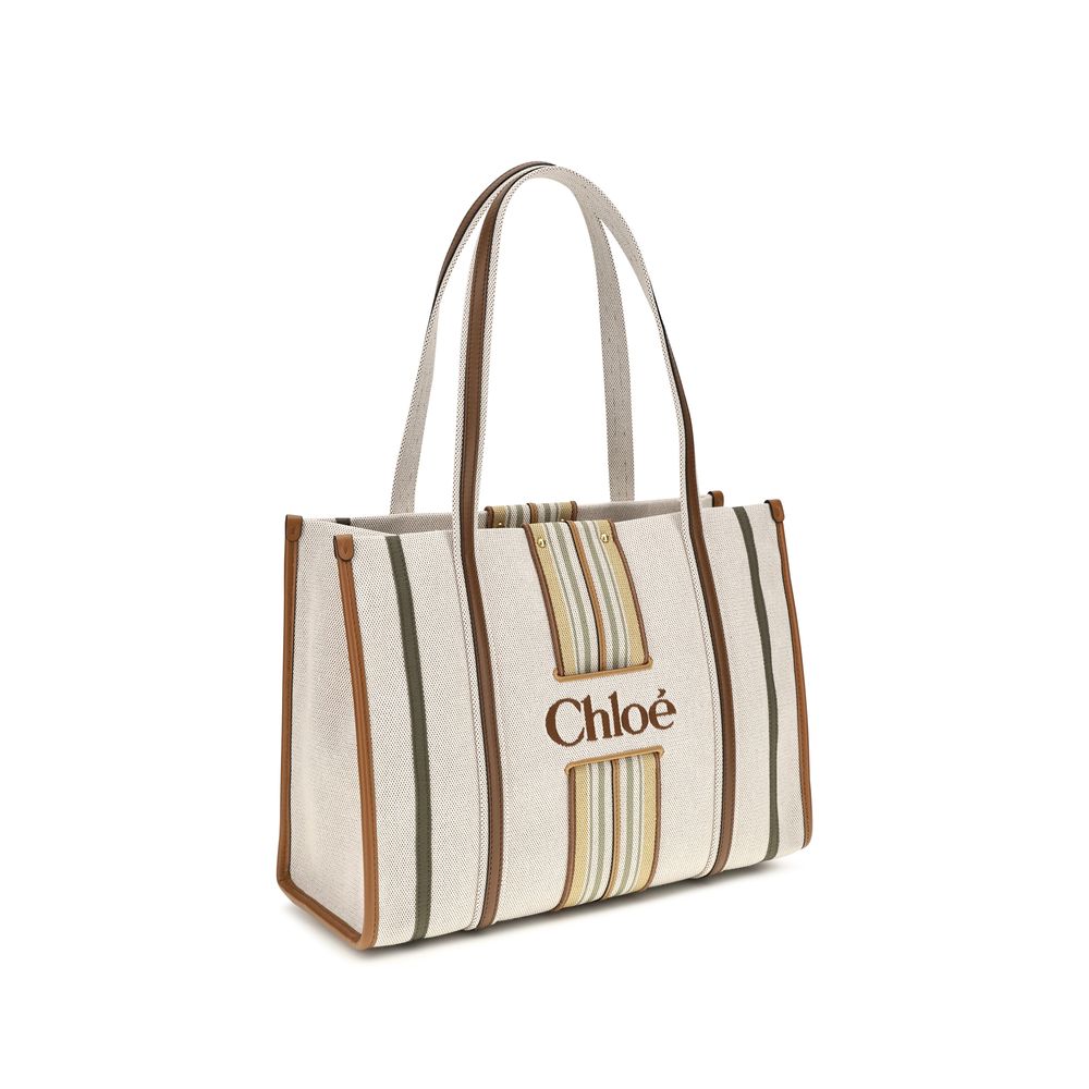 Chloé Woody Loop Beige Tote Bag