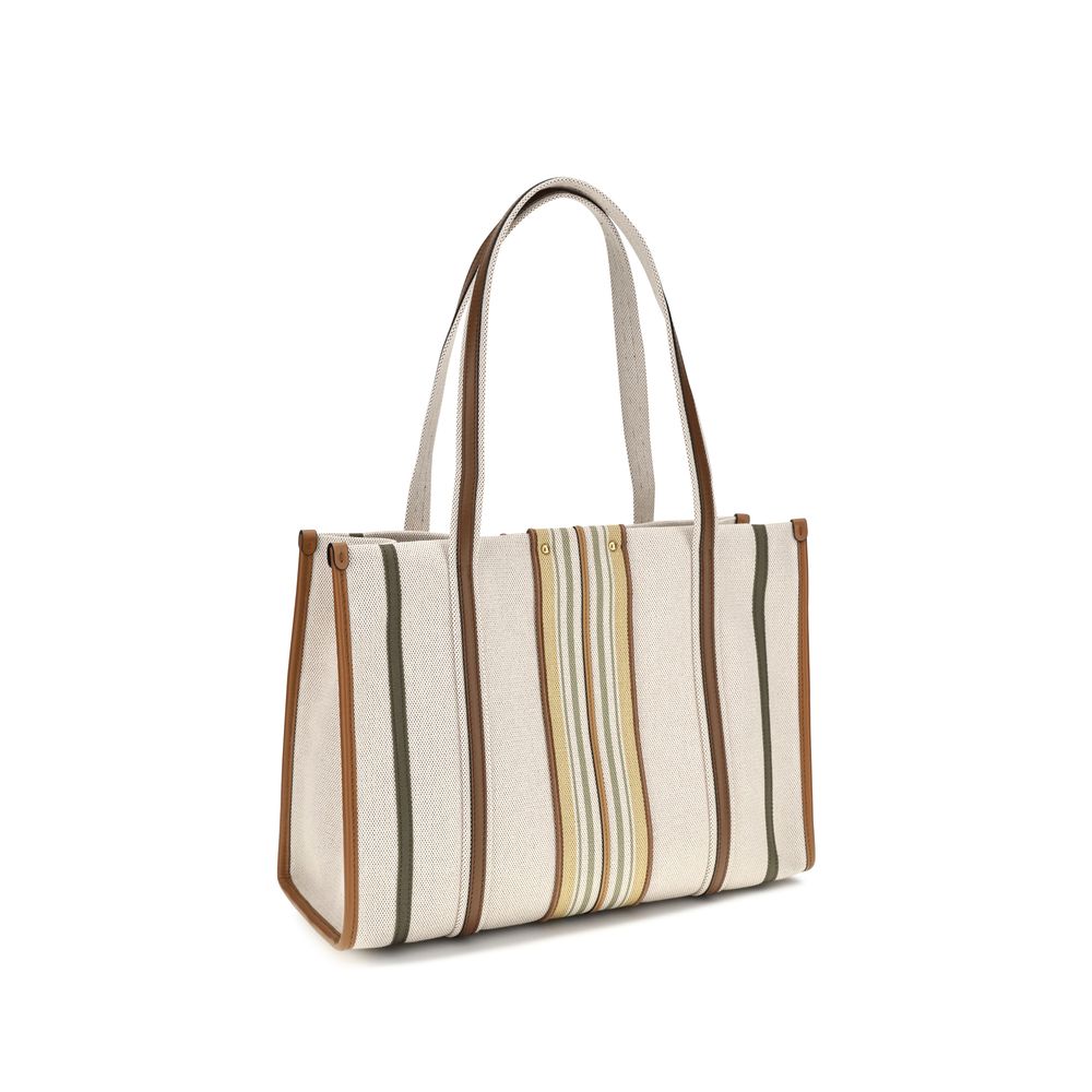 Chloé Woody Loop Beige Tote Bag