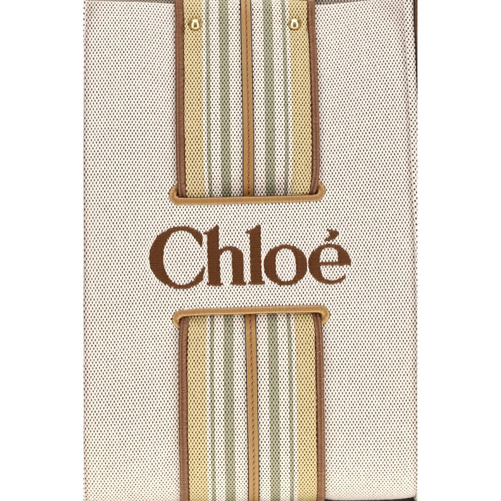 Chloé Woody Loop Beige Tote Bag