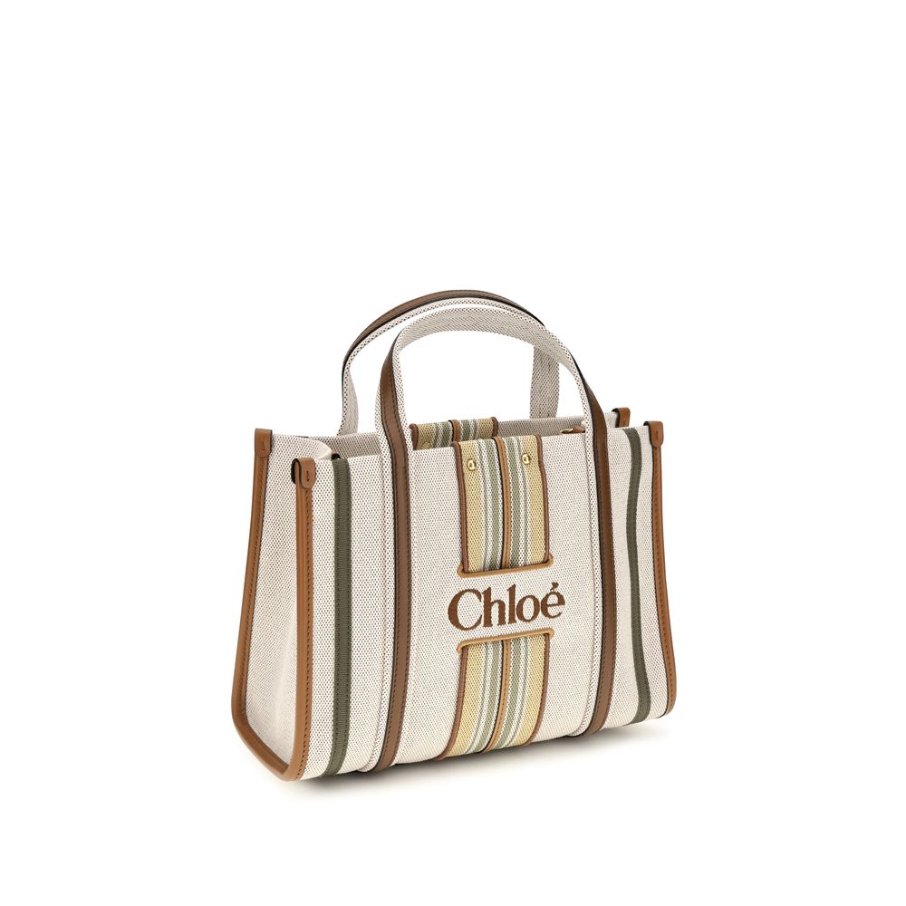 Chloé Woody Loop Beige Small Tote Bag