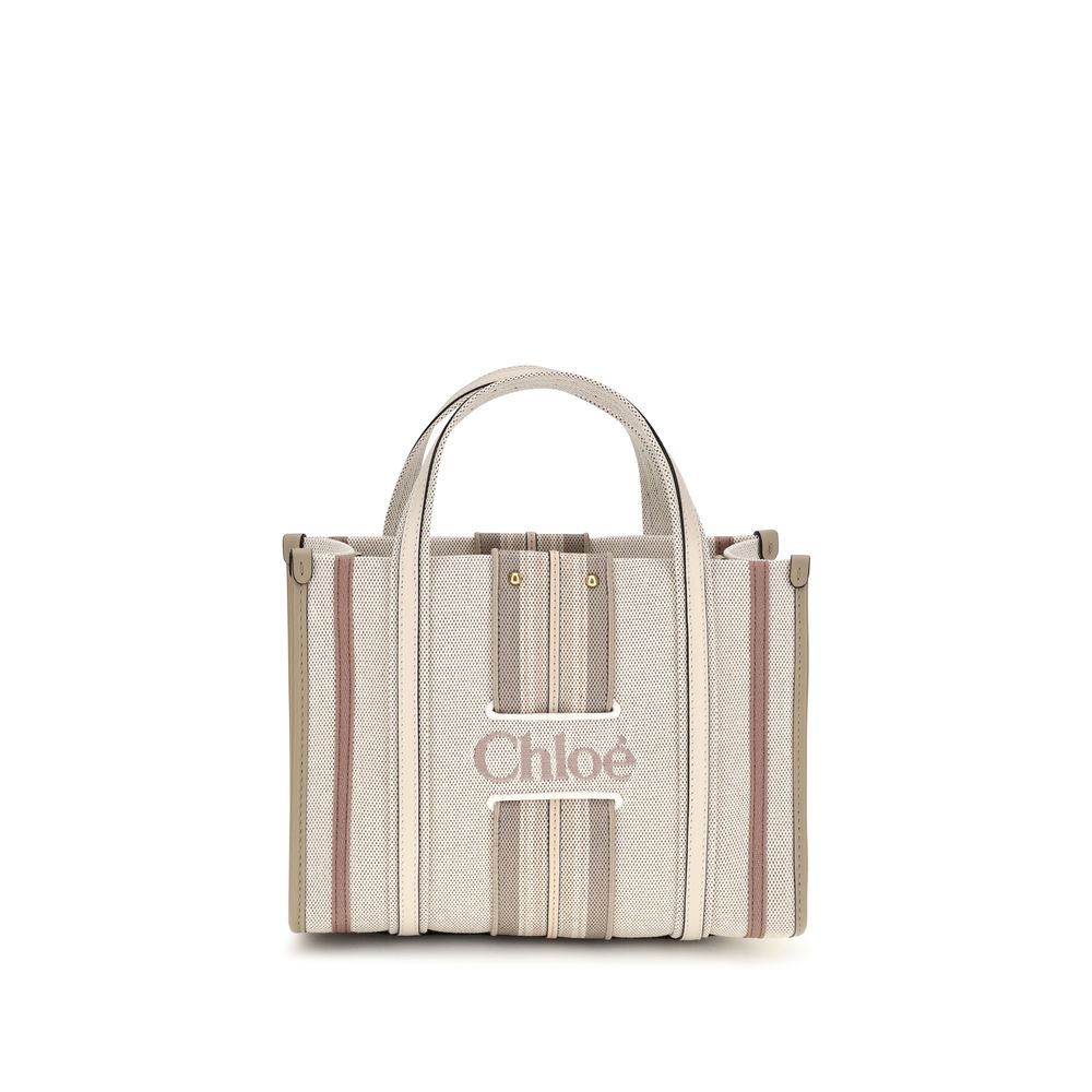 Chloé Woody Loop Beige Small Tote Bag