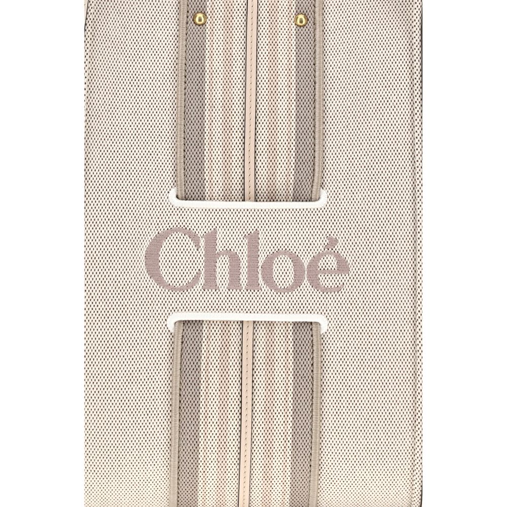 Chloé Woody Loop Beige Tote Bag
