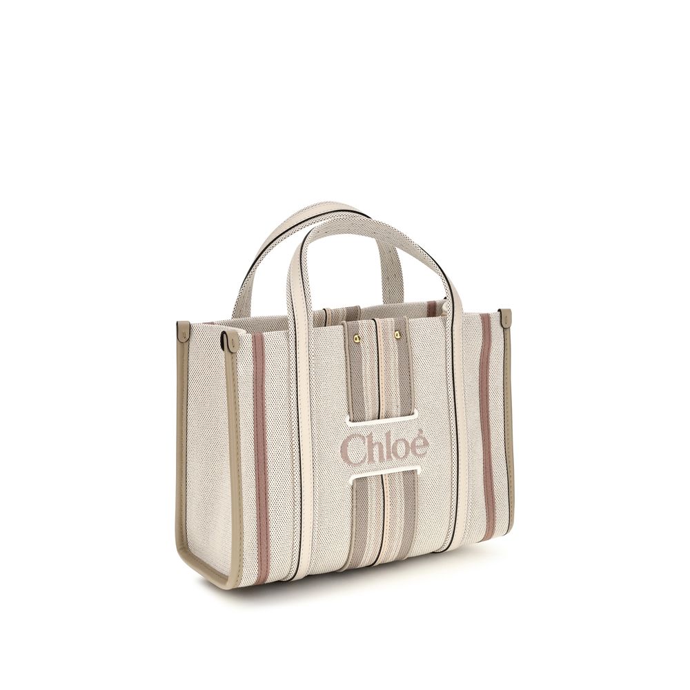 Chloé Woody Loop Beige Small Tote Bag
