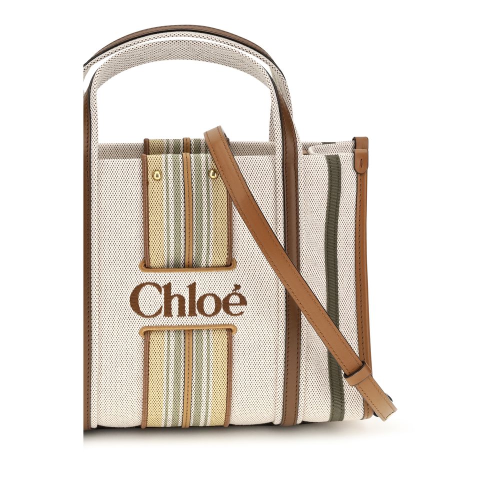 Chloé Woody Loop Beige Small Tote Bag