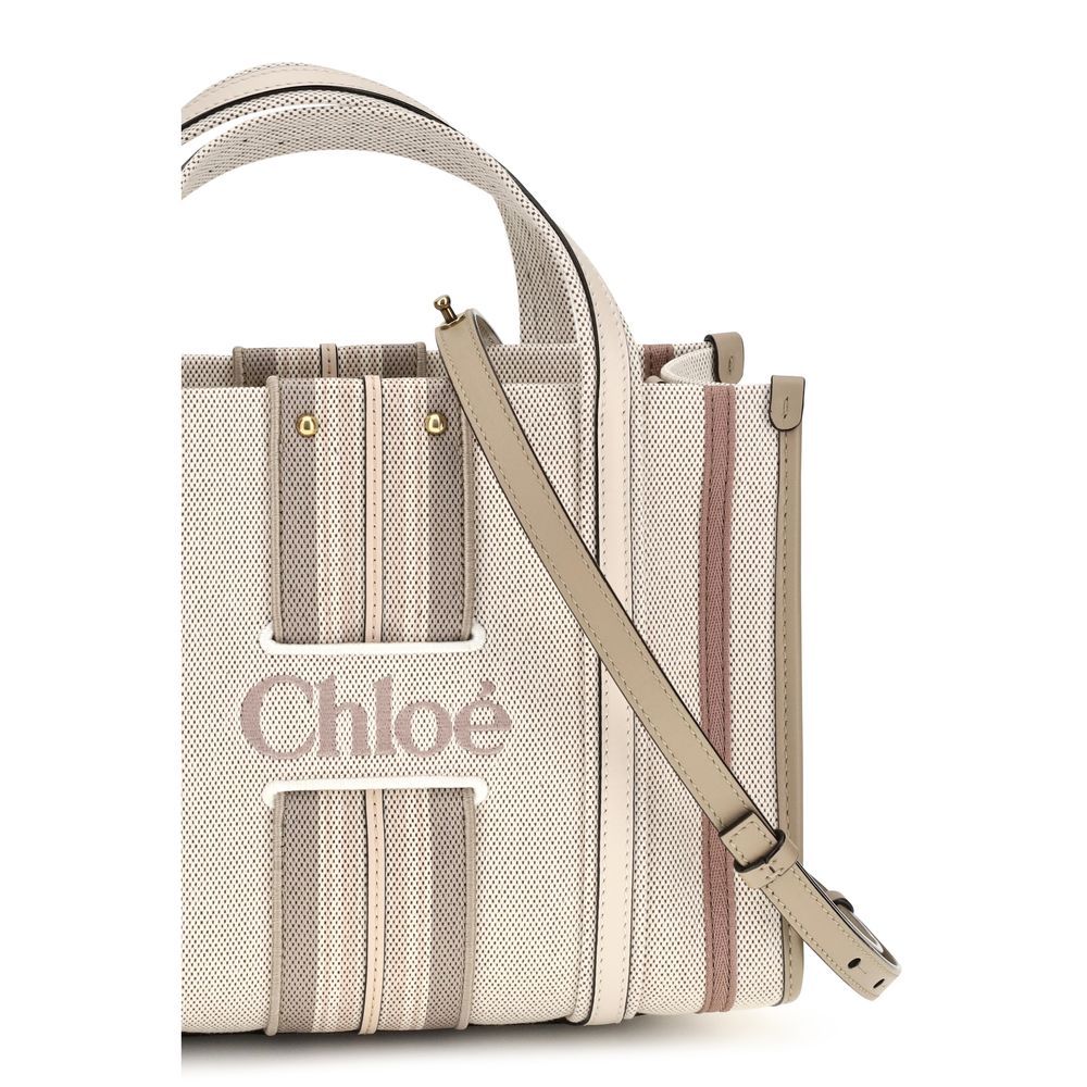 Chloé Woody Loop Beige Small Tote Bag